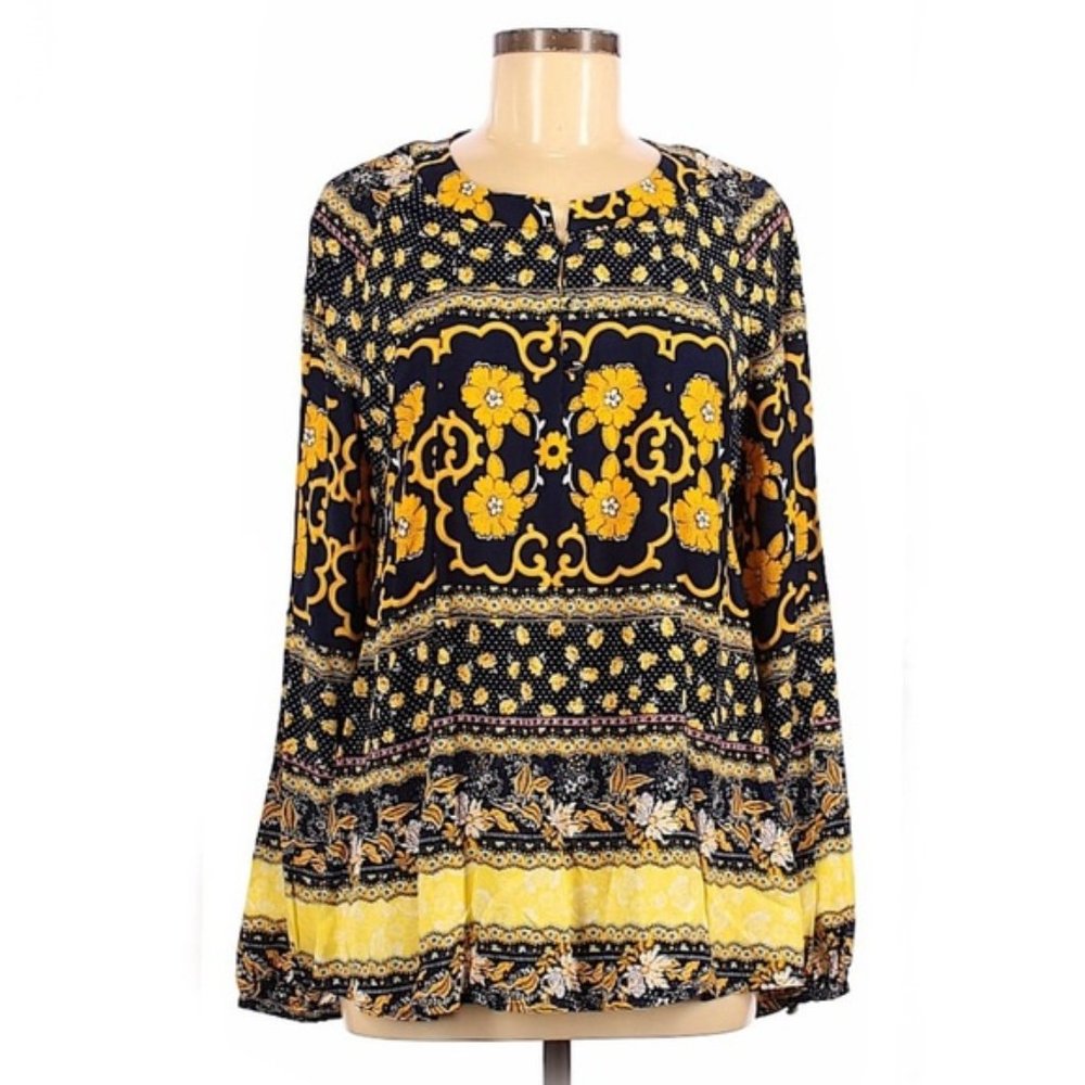 NWT Anthropologie 11.1 Thylo Floral Tunic Blouse L